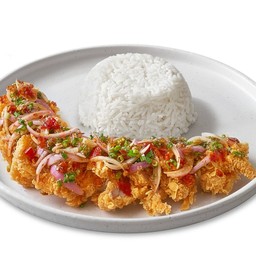 ข้าวไก่กรอบแซ่บ