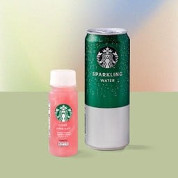 Starbucks Sparkling Water with Pink Lychee Syrup Shot