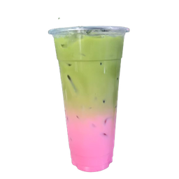 ชาเขียวนมชมพูเย็น