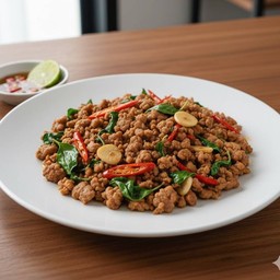 กระเพราหมูสับ