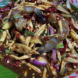 ตำมะม่วงกุ้งสด