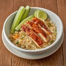 ข้าวผัดสเต็กไก่เผ็ด