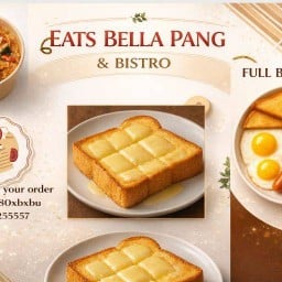 EATS BELLA PANG & BRISTRO  (ปังปิ้งไส้โฮมเมด+ชุดอาหารเช้าและข้าวไข่ข้น) Lumpini condo town เอกชัย48 ตึก C2