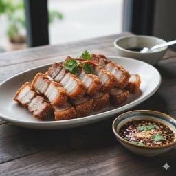 หมูสามชั้นทอดน้ำปลา