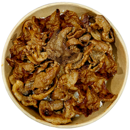 ข้าวหน้าหมูซอสหม่าล่า (สามชั้น)