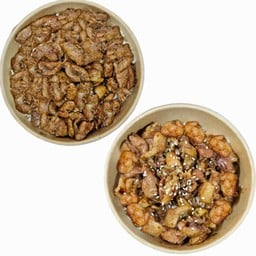 [เซตสุดฮิต] ข้าวหน้าไก่พริกไทยดำ (สะโพก) + ข้าวหน้าไก่เทอริยากิ (สะโพก)