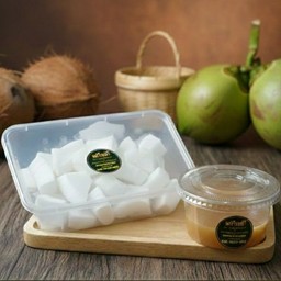 เนื้อมะพร้าวกะทิ ทานคู่น้ำกะทิตาลโตนด