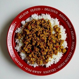 [ใส่ถุง] คั่วกลิ้งหมูสับ+ข้าวหอมมะลิ