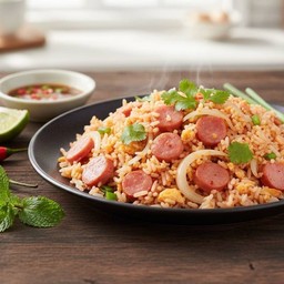 ข้าวผัดแหนมทรงเครื่อง