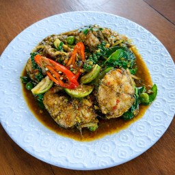 ผัดฉ่าปลาดุกทะเล