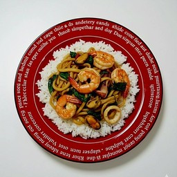 [ใส่ถุง] กะเพราทะเลใส่หน่อไม้อ่อน+ข้าวหอมมะลิ