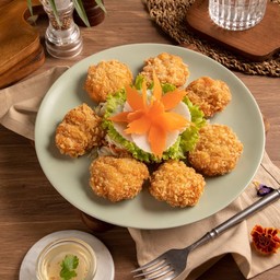 ทอดมันกุ้ง 4 ชิ้น