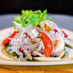 ยำเส้นแก้วทะเลเดือด(กุ้ง+หมึก)