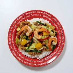 [ใส่ถุง] สองสหายผัดผักรวมฟิวชั่น+ข้าวหอมมะลิ