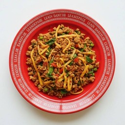 [ใส่ถุง] กะเพราหมูสับใส่หน่อไม้อ่อนต้มสุก+ข้าวหอมมะลิ