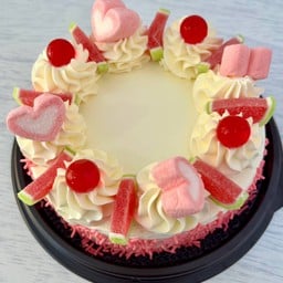 1 ปอนด์ เค้กวนิลาเนยสด (ชมพู)