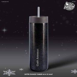 Glitter Stainless Tumbler (สีดำ)