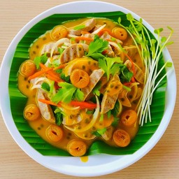 ยำหมูยอ ลำไย  (สูตรน้ำยำเสาวรส)