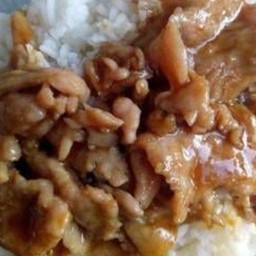 ข้าวหมูหวานหมูชิ้น+ไข่ดาว