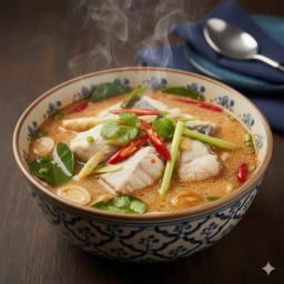 ต้มยําปลากระพงน้ำข้น