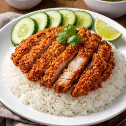 [อร่อยซ่ากับโค้ก] ข้าวไก่กรอบๆ +  โค้ก ออริจินัล (กระป๋อง)