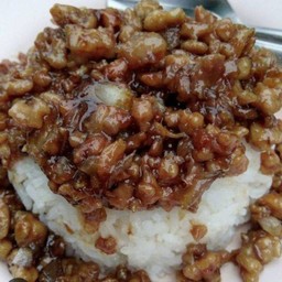 ข้าวหมูหวานหมูบด+ไข่ดาว
