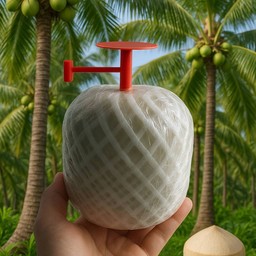 มะพร้าวน้ำหอม บ้านแพ้ว 2 ลูก มีฝาเปิดพร้อมทาน หอม หวาน สด ใหม่