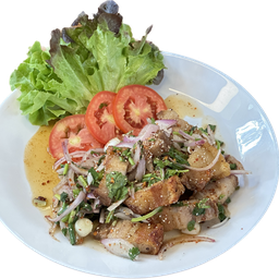 ลาบหมูกรอบ