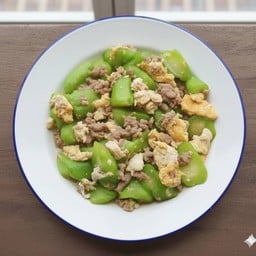 บวบผัดหมูสับ