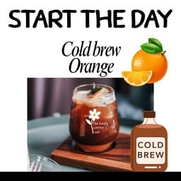 Start the day [กาแฟสกัดเย็นผสมส้ม]