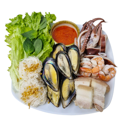 เมี่ยง ปลาหมึก กุ้ง สามชั้น หอยแมลงภู่ ชุดS