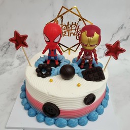 เค้กไอร่อนแมน+สไปเดอร์แมน