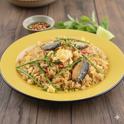 ข้าวผัดปลาทูชะอม