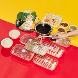 ชุดหมูกระทะ และ ชาบู ( ชุด หมูล้วน + ทะเล )