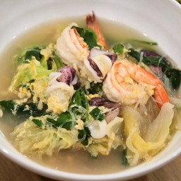 สุกี้น้ำกุ้ง+ปลาหมึก ธรรมดา