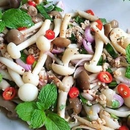 ลาบเห็ดหมูสับ