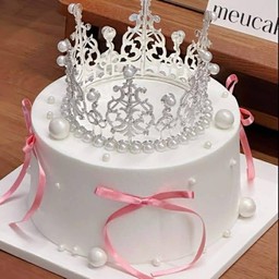 เค้กมงกุฎเจ้าหญิงโบว์ชมพู