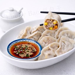 เกี๊ยวไส้หมูข้าวโพดแครอท