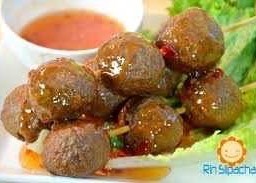 ลูกชิ้นเนื้อ ปิ้ง