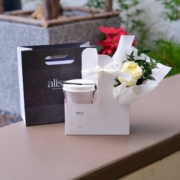 Mini set with 1Rose with Drink