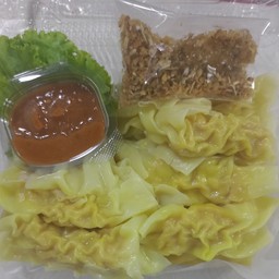เกี๊ยวห่อกุ้งต้ม5ชิ้น