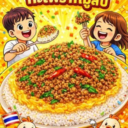 กระเพราหมูสับ