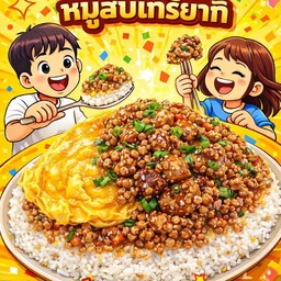 ข้าวไข่ข้น-หมูสับเทอริยากิ