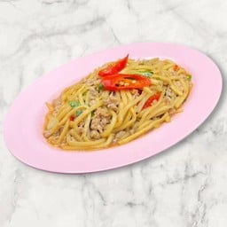 ผัดหน่อไม้เส้นใส่หมูสับ