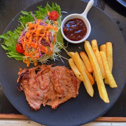 สเต็กสันคอหมูบาร์บีคิว