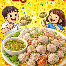 หมูเด้งลวก น้ำจิ้มแซ่บ