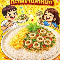 กระเพราปลาหมึก