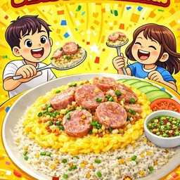 ข้าวไข่ข้นหน้าแหนม