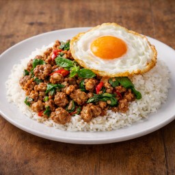 ข้าวราดผัดกระเพรา
