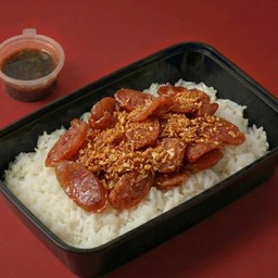 ข้าวกุนเชียงทอดกระเทียม